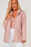 Lois Blush Hooded Rain Mac