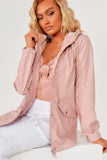 Lois Blush Hooded Rain Mac