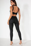 Louise Black Push Up Wax Jeans