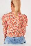 Loz Orange Floral Long sleeve Top