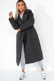 Lucille Black Wrap Duvet Coat