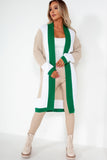 Martha Green Striped Knit Cardigan