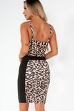 Miley Black Leopard Print Bodycon Dress