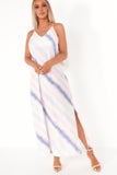 Myla White Tie Dye Maxi Slip Dress
