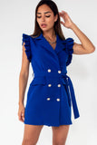 Nancy Blue Sleeveless Blazer Dress