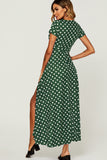 Nellie Green Polka Dot Wrap Dress