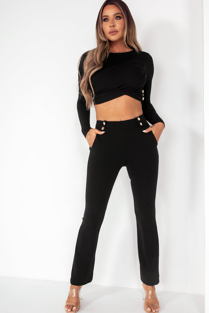 Nolene Black Trouser Co Ord