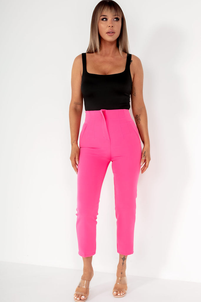 Ohanna Pink Cigarette High Waist Trousers