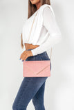 Pamela Blush Gold Trim Clutch