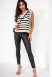 Patrice Stone Striped Knit Pullover