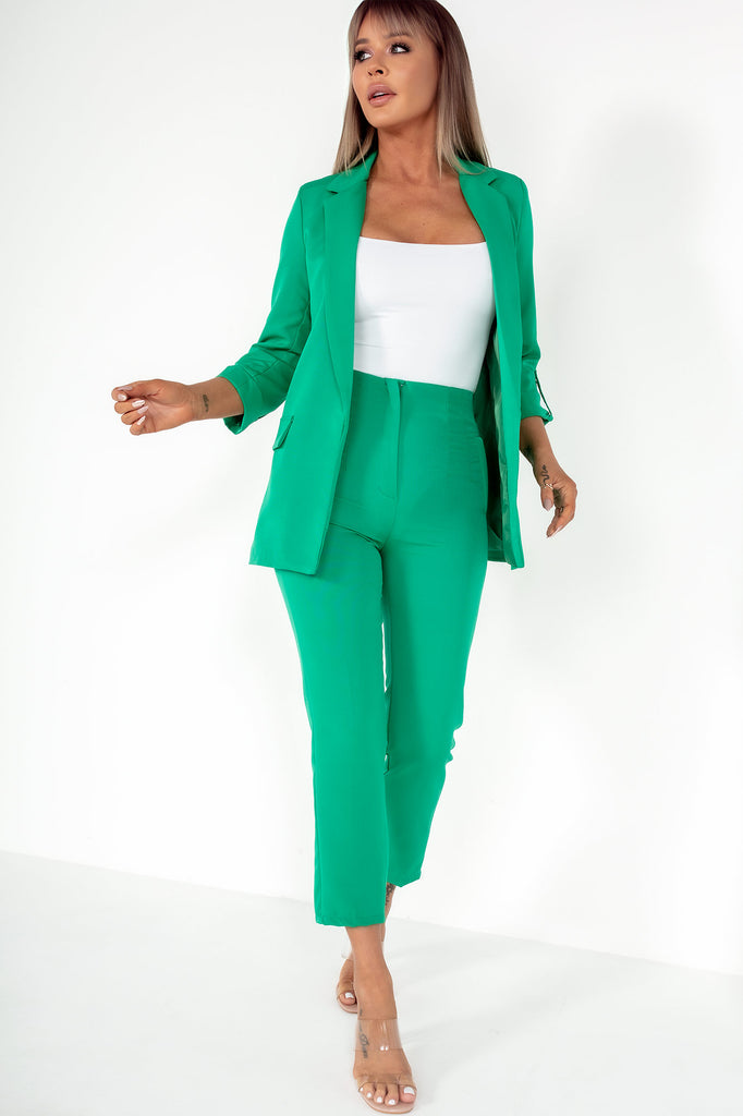 Paulina Green Long Sleeve Blazer