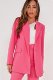 Pearly Pink Oversized Belted Blazer