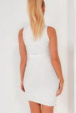 Peig White Tie Front Dress