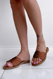 Philomena Tan Faux Leather Sandals