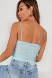 Pippy Blue Slinky Tiered Cami Top