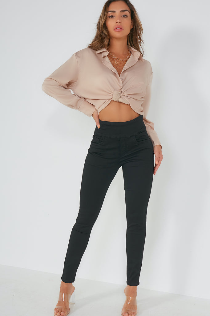 Polly Black High Waisted Jeggings