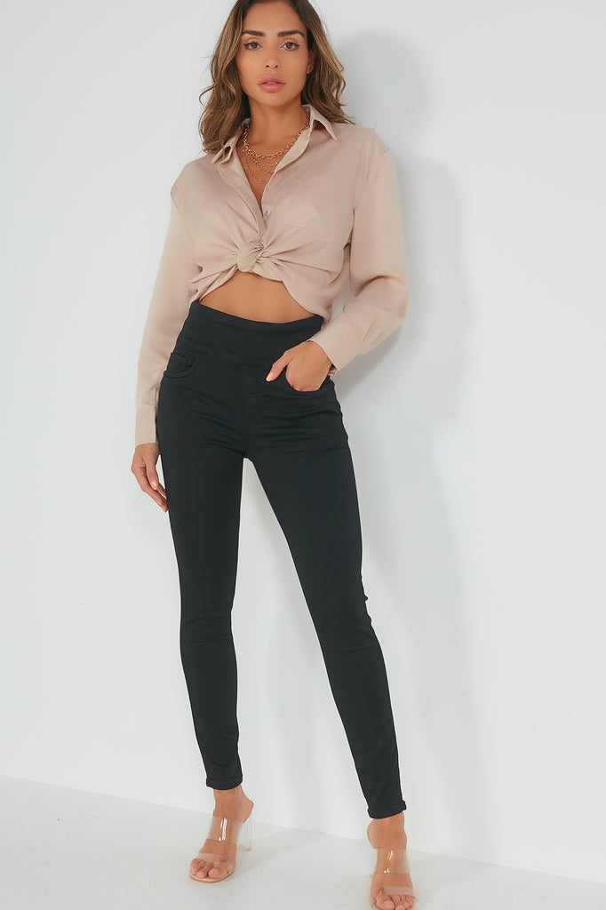 Polly Black High Waisted Jeggings