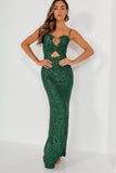 Polly Green Sequin Maxi Dress