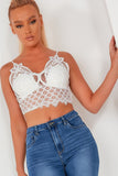 Polly White Crochet Bralet