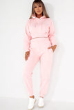 Priya Pink Crop Hooded Jogger Co Ord