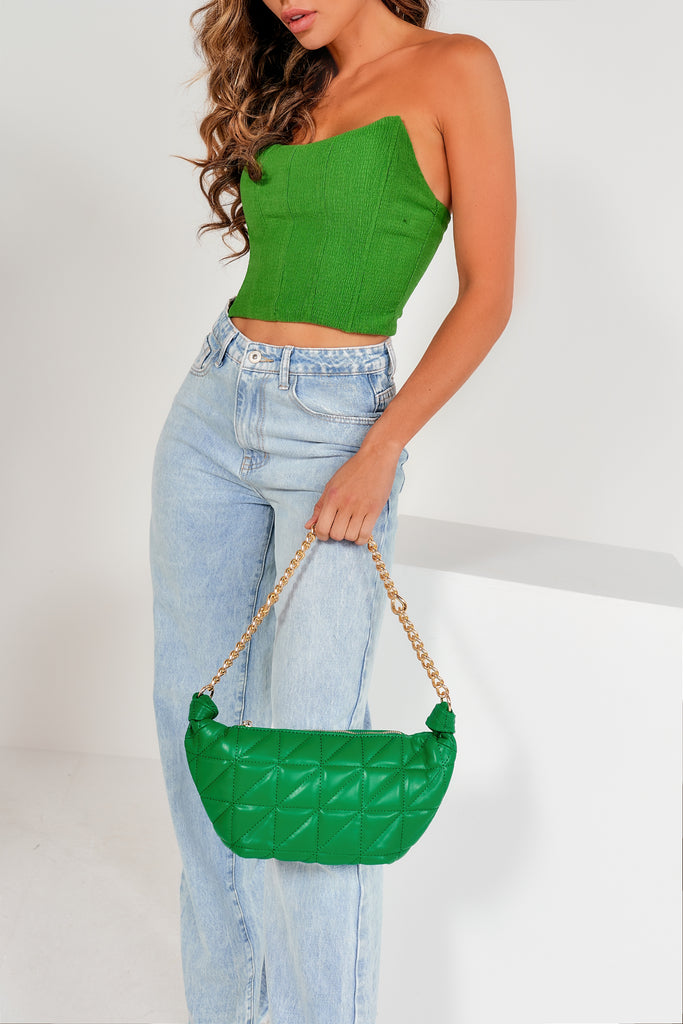 Pyper Green Half Moon Slouch Bag