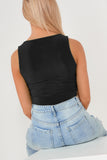 Quinn Black Sleeveless Slinky Bodysuit