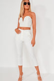 Hayes Cream Notch Neck Croset Top