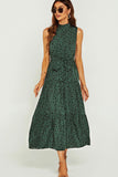 Rhea Green Printed Maxi Dress