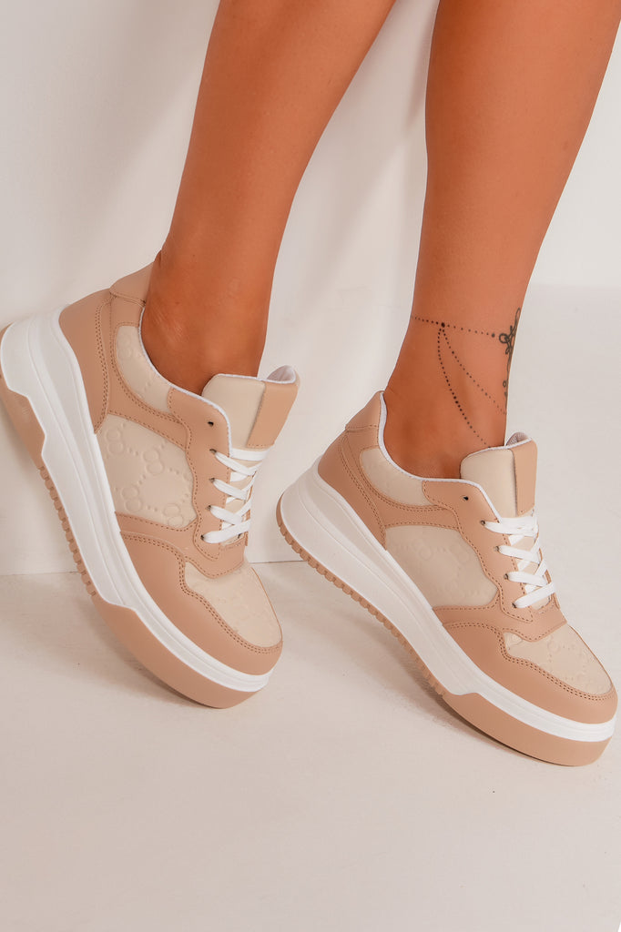 Rowan Camel Panel Flat form Trainers