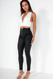 Sadhbh Black Wax High Waist Trouser