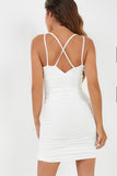 Sallie White Strappy Bodycon Dress (1983011946562)