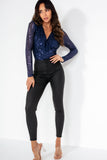 Savannah Black Wax High Waist Skinny Jeans