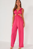 Skylar Pink Cut Out Jumpsuit