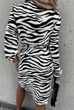 Talulla Black and White Zebra Print Dress