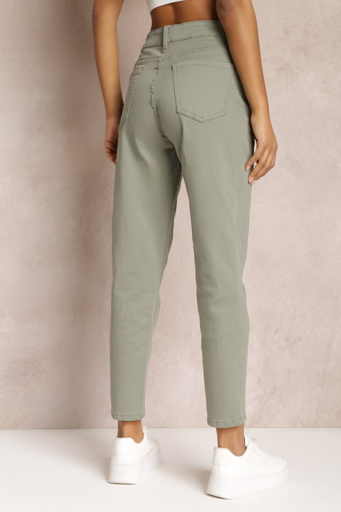 Tori Khaki Mom Jeans