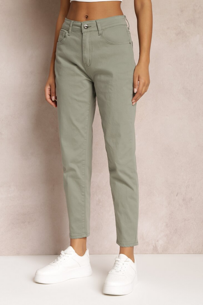 Tori Khaki Mom Jeans