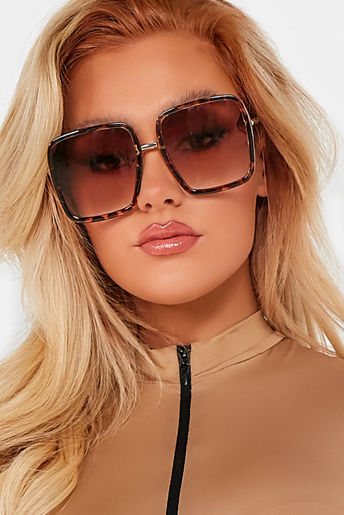 Tortoise Oversized Frame Sunglasses