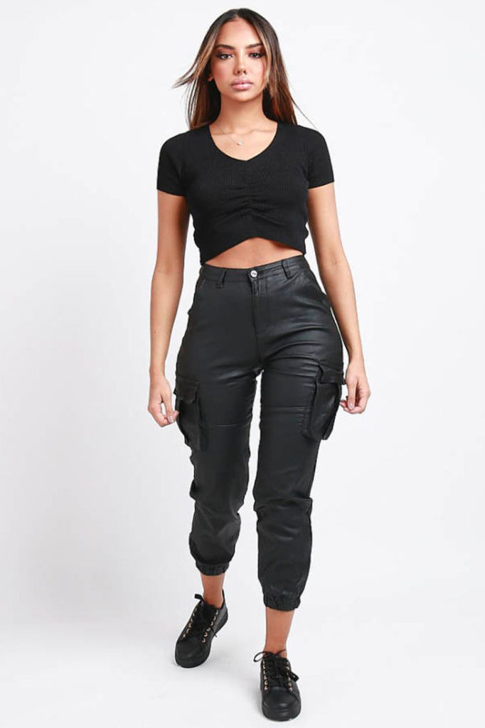 Uriel Black Cargo Trousers