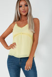 Verne Lemon Crochet Trim Camisole