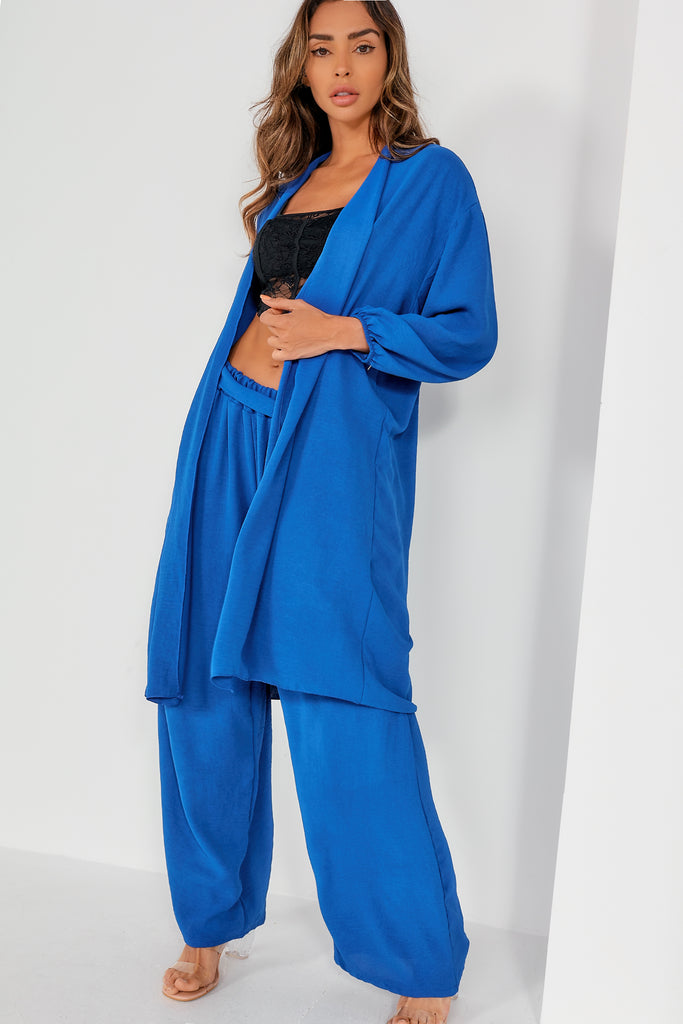 Zarah Blue Kimono Trouser Co Ord