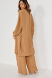 Zarah Camel Kimono Trouser Co Ord