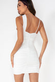 Zayda White Slinky Mini Dress