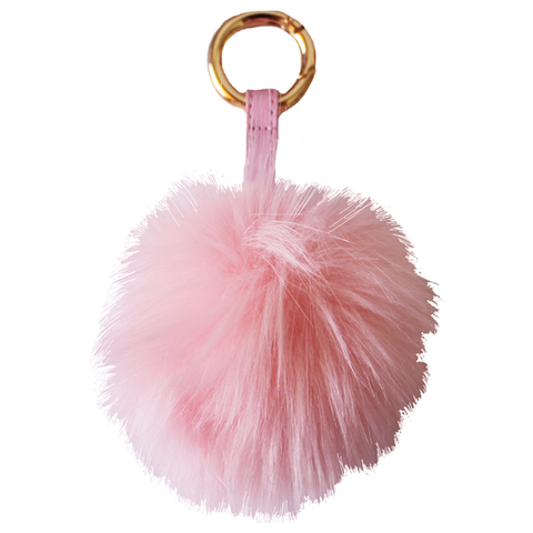 Pink Pom Pom Keychain