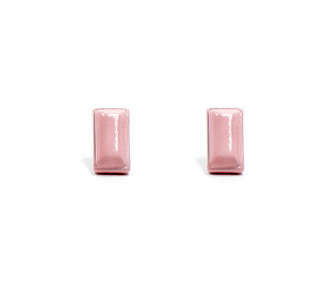 Summer Baguette Studs Pink