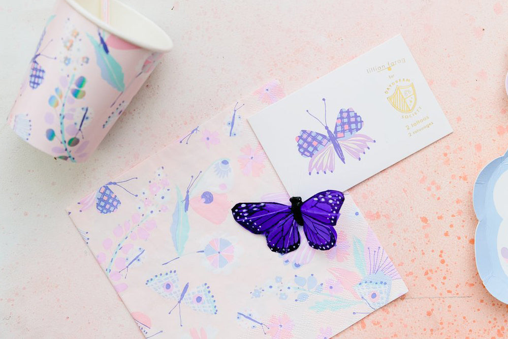 Flutter Butterfly Party Cups | Napkins | Pop Roc Parties | Party Supplies