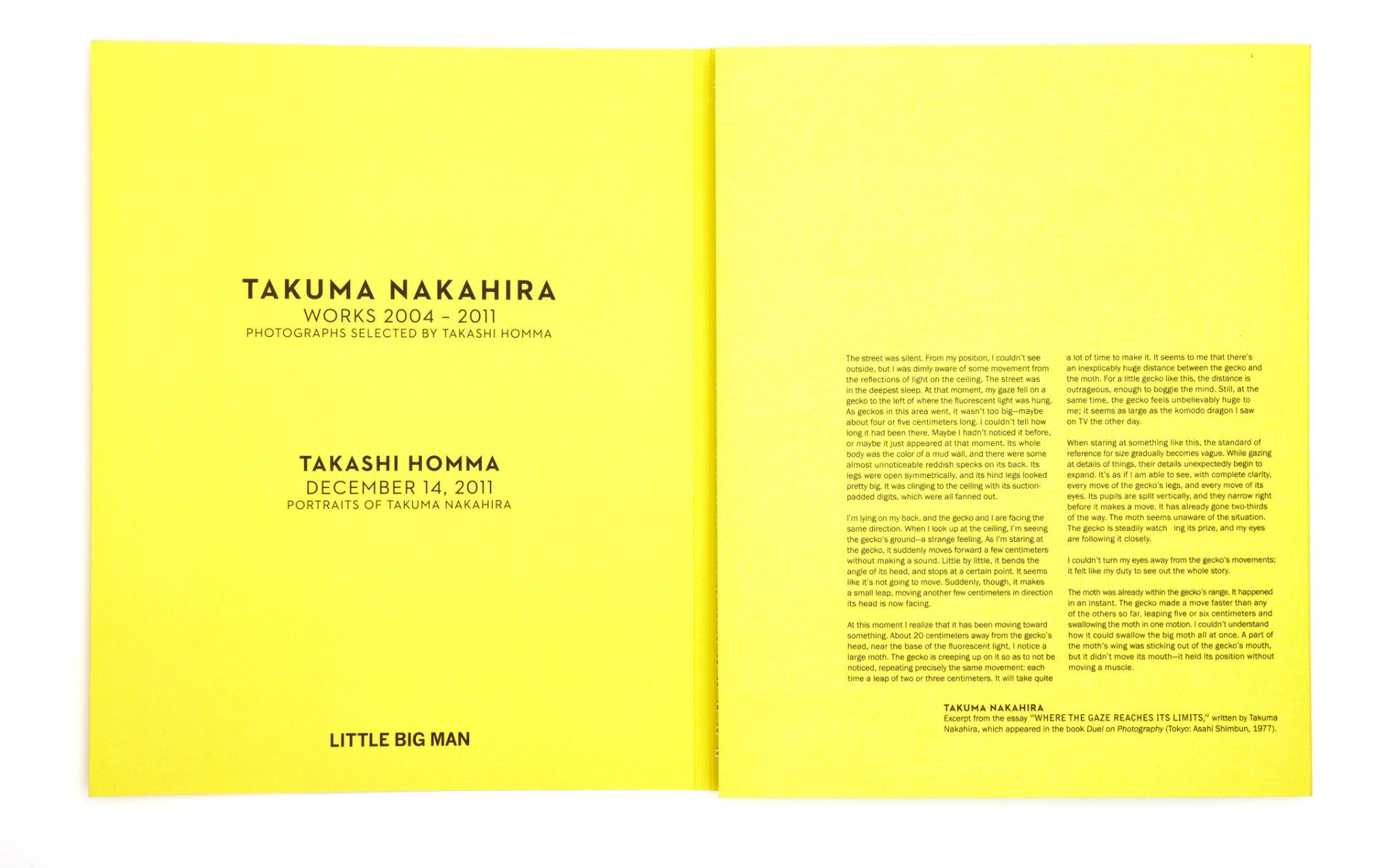 Takuma Nakahira. GECKO. Out of Print. – Little Big Man Books