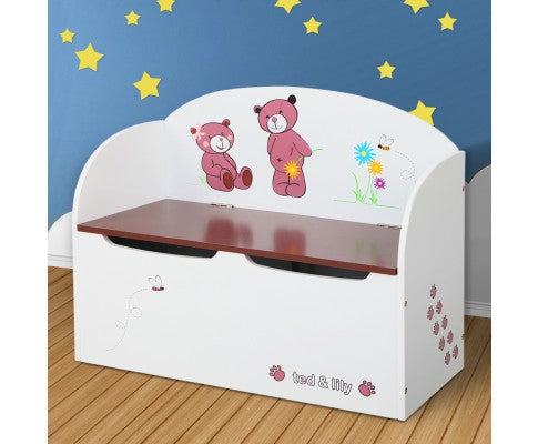 white toy box seat