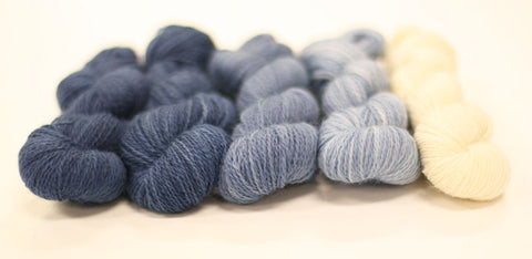 Rosewood wool indigo gradient line up