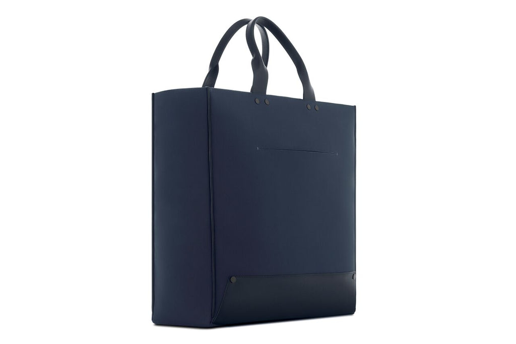 Navy deconstructed tote bag - luxury, minimal