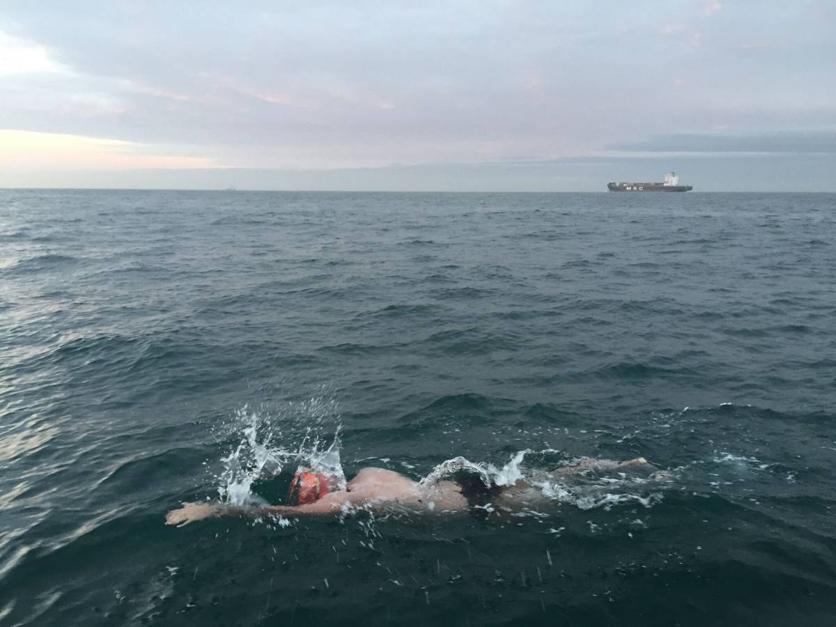 Swimming English Channel